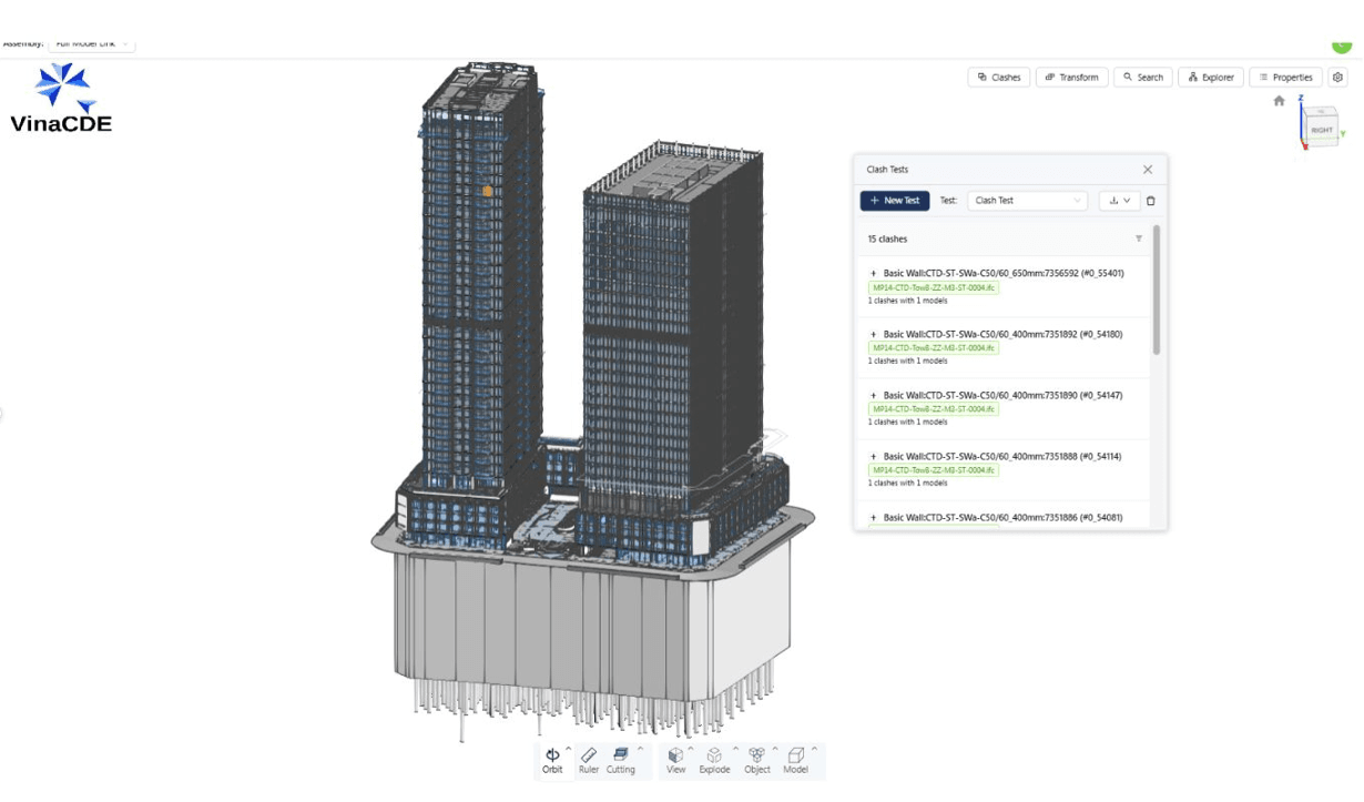 Tính năng view và comment trên mô hình của VinaCDE